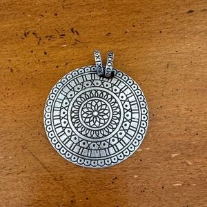 Elegant Silver Mandala Pendant